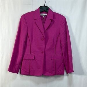 🪾 nine and Company orchid, linen blend Tailored Blazer with Notched Lapels